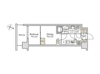 LIVECASA南六郷(2K/3階)の間取り写真