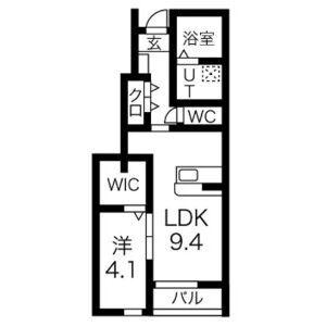 C.COURT(1LDK/1階)の間取り写真