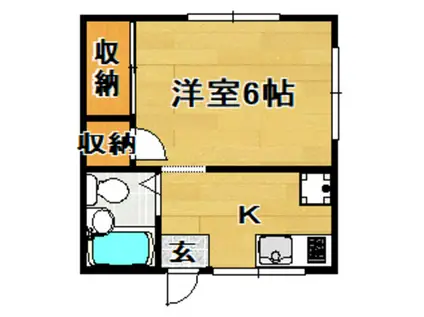 多田羅マンション(1K/3階)の間取り写真