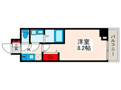 GRANPASEO田端D(1K/6階)の間取り写真