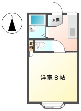 MTハイツ北山(1K/1階)の間取り写真