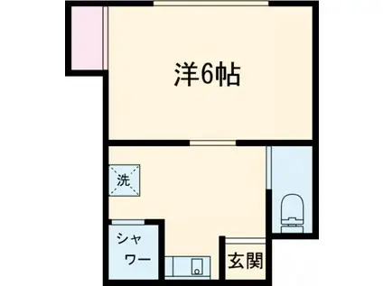 ふたばアパート(1K/2階)の間取り写真