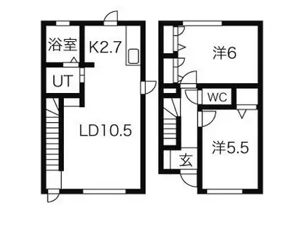 ルピナス4・5(2LDK/1階)の間取り写真