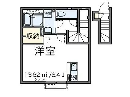 大泉学園町レジデンス(1K/2階)の間取り写真