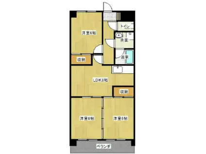 アビタシオン千種(3LDK/9階)の間取り写真