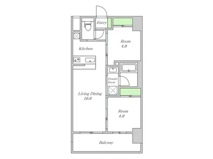 セレニテフラン新大阪(2LDK/8階)の間取り写真