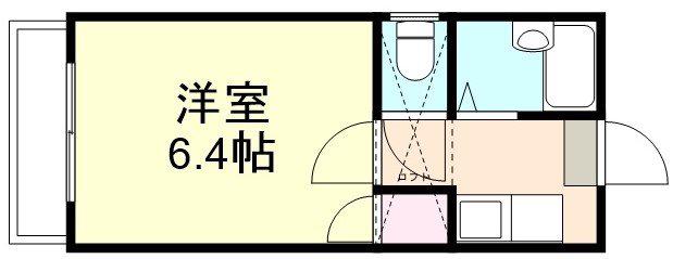 北畝第2(1K/2階)の間取り写真