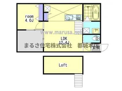 LA VILLE(1LDK/2階)の間取り写真