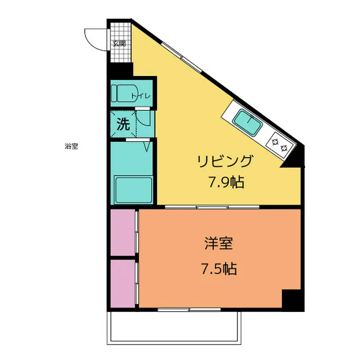 ビューハイツ土屋 5階階 間取り