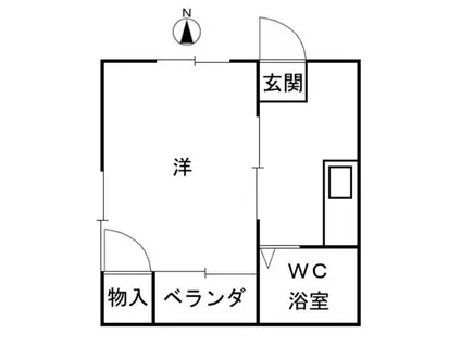 横田ビル(1K/4階)の間取り写真