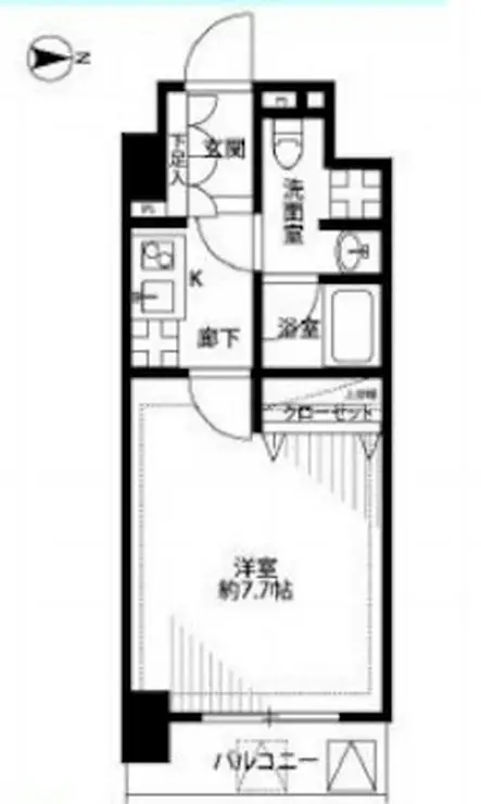 プレール・ドゥーク京橋 7階階 間取り