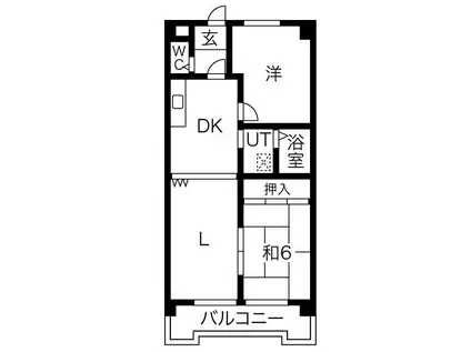 アビタマルフクII(2LDK/3階)の間取り写真