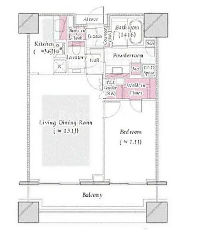 コンシェリア西新宿タワーズウエスト 26階階 間取り