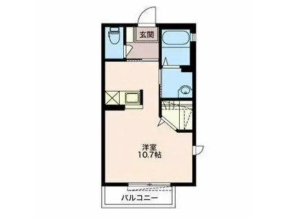 セレーノ-A(ワンルーム/1階)の間取り写真