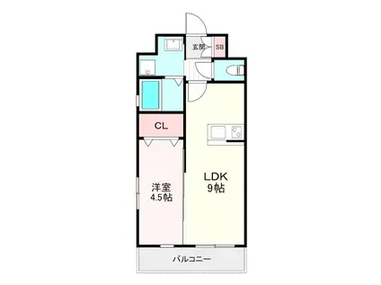 第50川崎ビル(1LDK/5階)の間取り写真