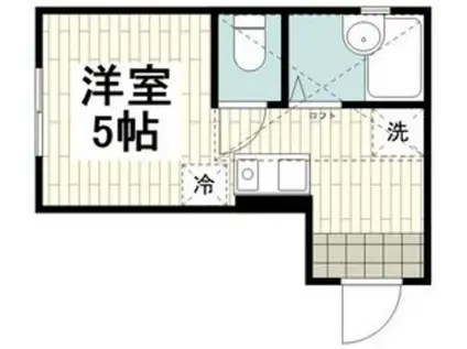 プライムテラス南林間III(ワンルーム/1階)の間取り写真