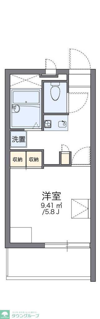 レオパレス楠2(1K/3階)の間取り写真