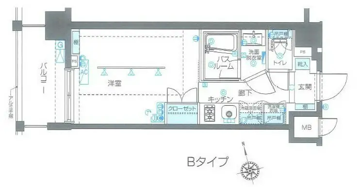 ZOOM品川南 2階階 間取り