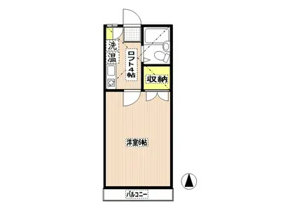 コーポラックス登戸(1K/2階)の間取り写真