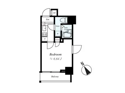ビバリーホームズ川崎(1K/11階)の間取り写真