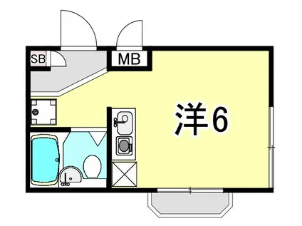 ラッフィナート磯馴(ワンルーム/5階)の間取り写真