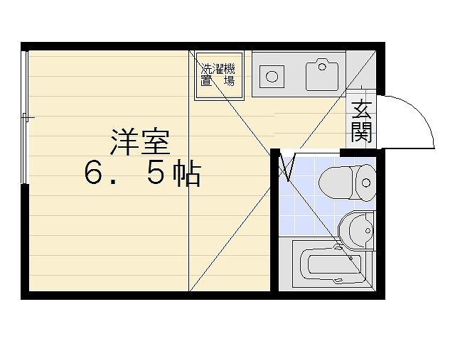 シュラスコ(ワンルーム/1階)の間取り写真