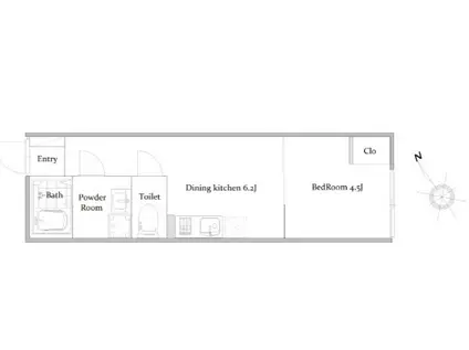 MIRAIZU(1DK/3階)の間取り写真