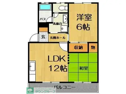 キャメルヴィラ(1LDK/3階)の間取り写真