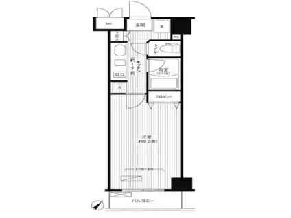 ステラメゾン荻窪(1K/8階)の間取り写真