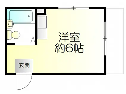 ドエル上地南行徳(ワンルーム/3階)の間取り写真