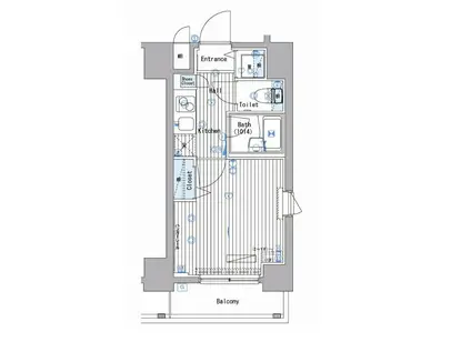 ガーラ・ステージ大塚駅前(1K/9階)の間取り写真
