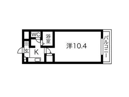 VALENCIA花(1K/1階)の間取り写真