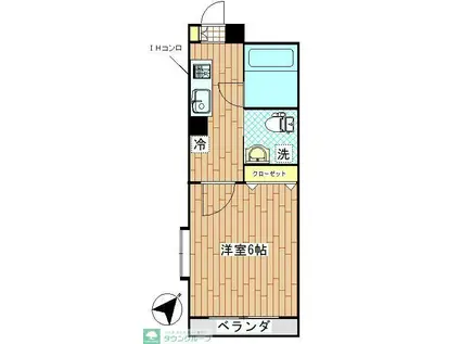 山本ビル(1K/3階)の間取り写真