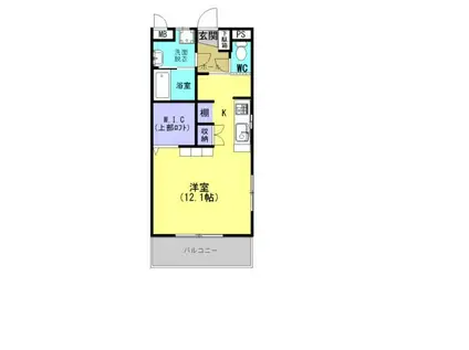 NEO FASCIO (ワンルーム/2階)の間取り写真