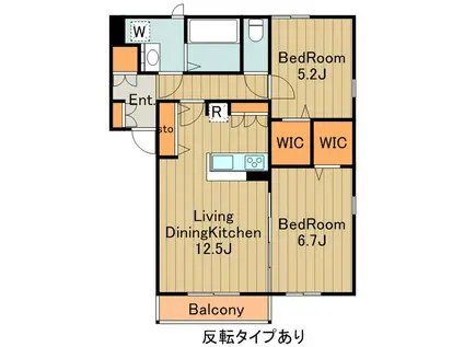メゾンフルール(2LDK/3階)の間取り写真