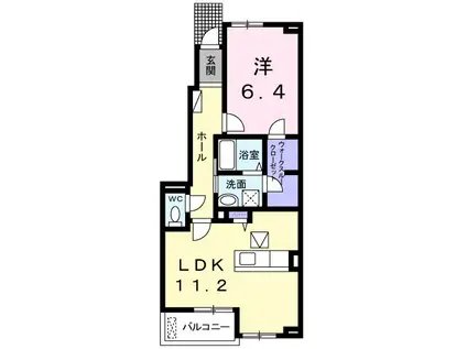 グレース・プロムナード(1LDK/1階)の間取り写真