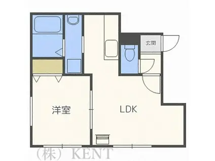 K-MODE・N18(1LDK/1階)の間取り写真