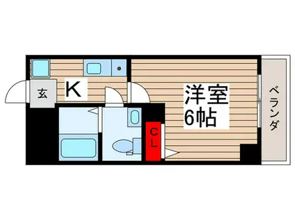 ルミエル本八幡(1K/4階)の間取り写真