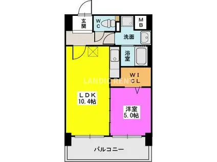 F・STAGE博多(1LDK/7階)の間取り写真