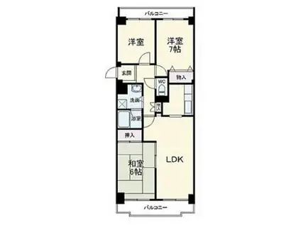 星和神宮東コーポラス(3LDK/3階)の間取り写真