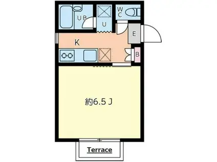 グリーンテラス(1K/1階)の間取り写真