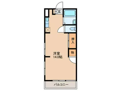 加山マンション(ワンルーム/4階)の間取り写真