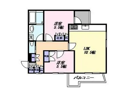 RAIA(2LDK/1階)の間取り写真