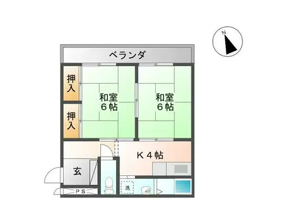 コーポ佐野(2K/3階)の間取り写真