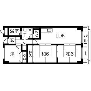 アバ・ハイム西村(3LDK/4階)の間取り写真