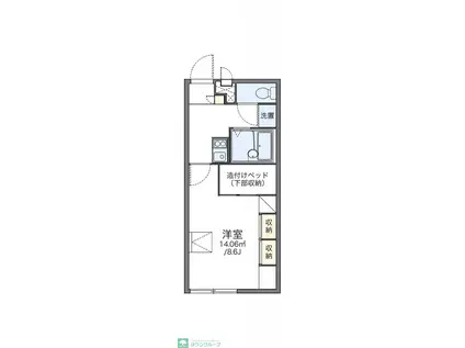レオパレスボヌールちはら(1K/2階)の間取り写真
