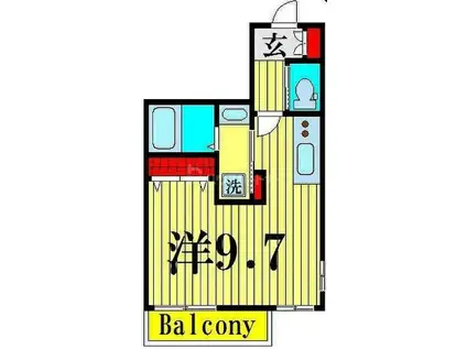 MAPLE GARDEN(ワンルーム/2階)の間取り写真