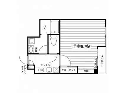 COZY ウエスト(1K/3階)の間取り写真