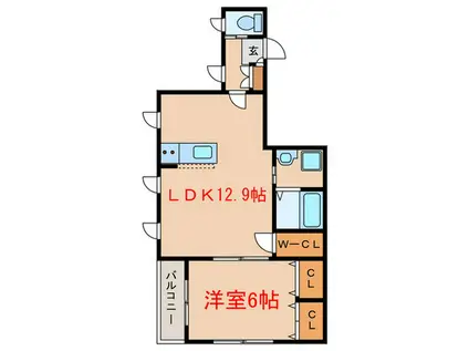 フレシール(1LDK/3階)の間取り写真