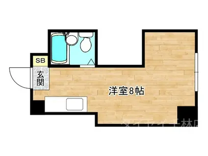 マノールビル(ワンルーム/4階)の間取り写真